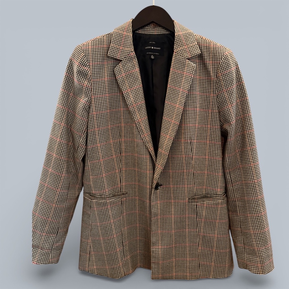 Lucky Brand Plaid Tailored Blazer | Size M